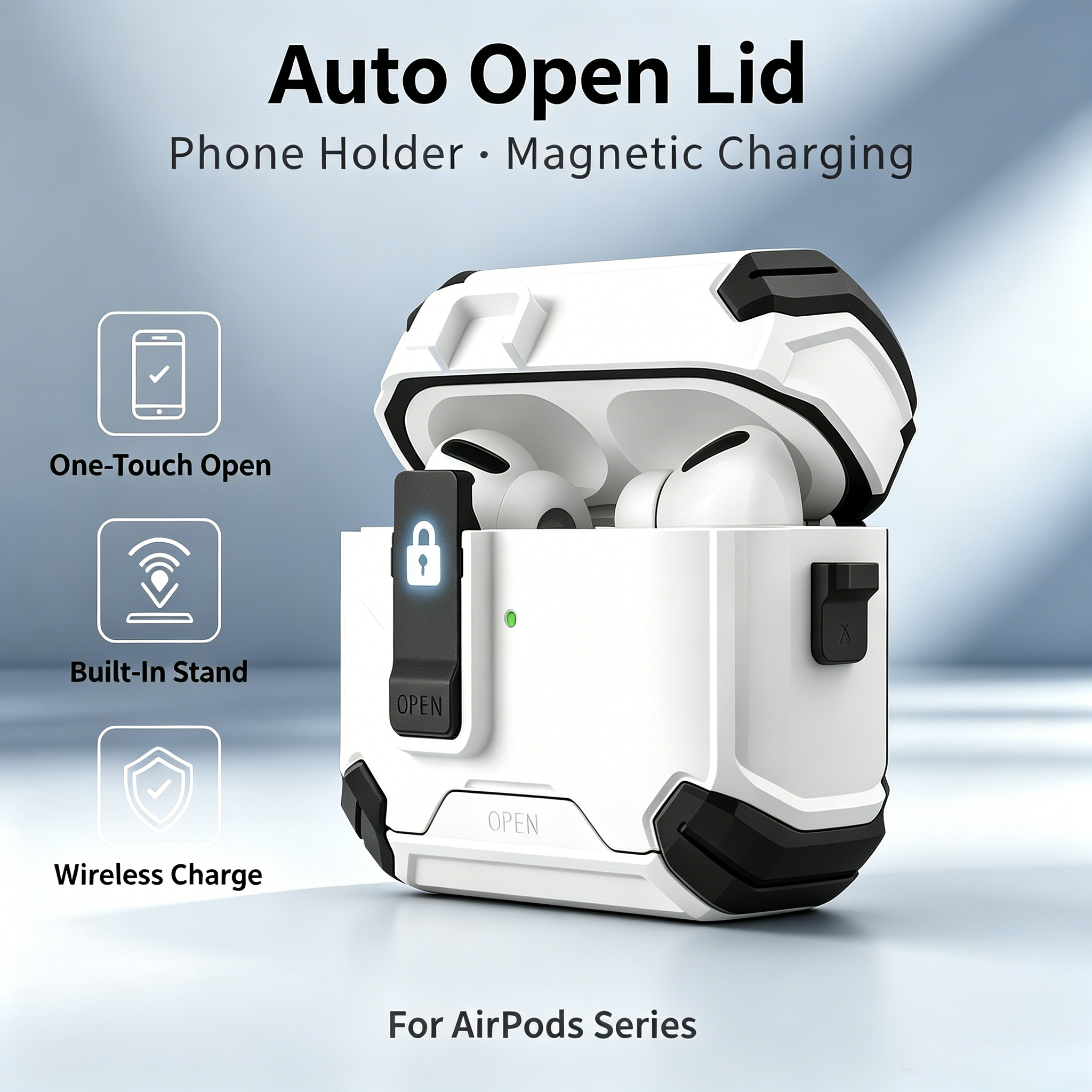 Pop Display Shelf - Автоматический выдвижной чехол для AirPods с