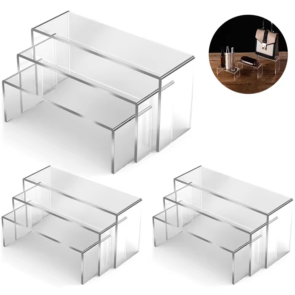 Display Risers Set - 3/6/9/12 шт., прозрачная акриловая подставка для