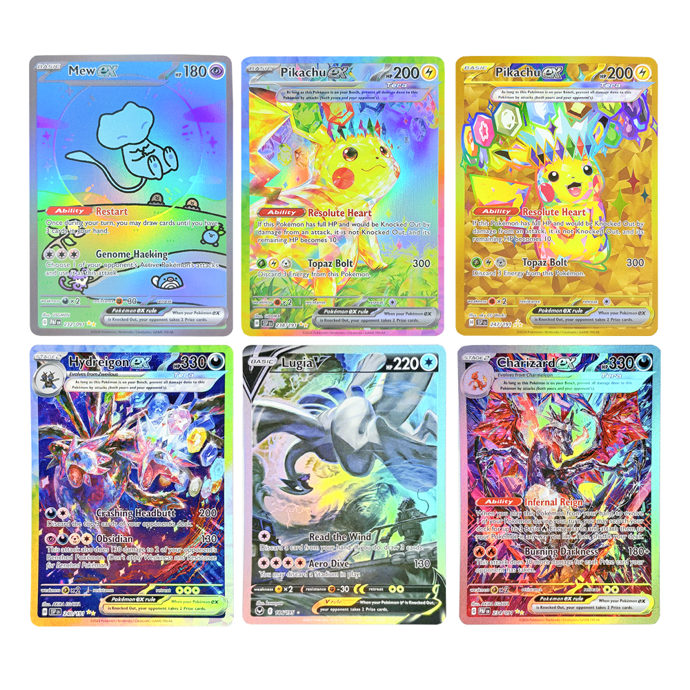 Pokemon Binder Card - Голографическая коллекция игр, коллекция PTCG Proxy