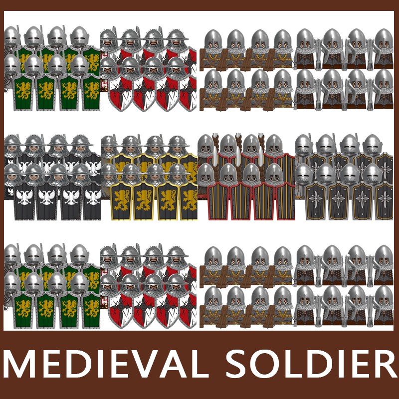 Lego Minifigure Holder - MOC Средневековый Замок Фигурки Солдат Строительные