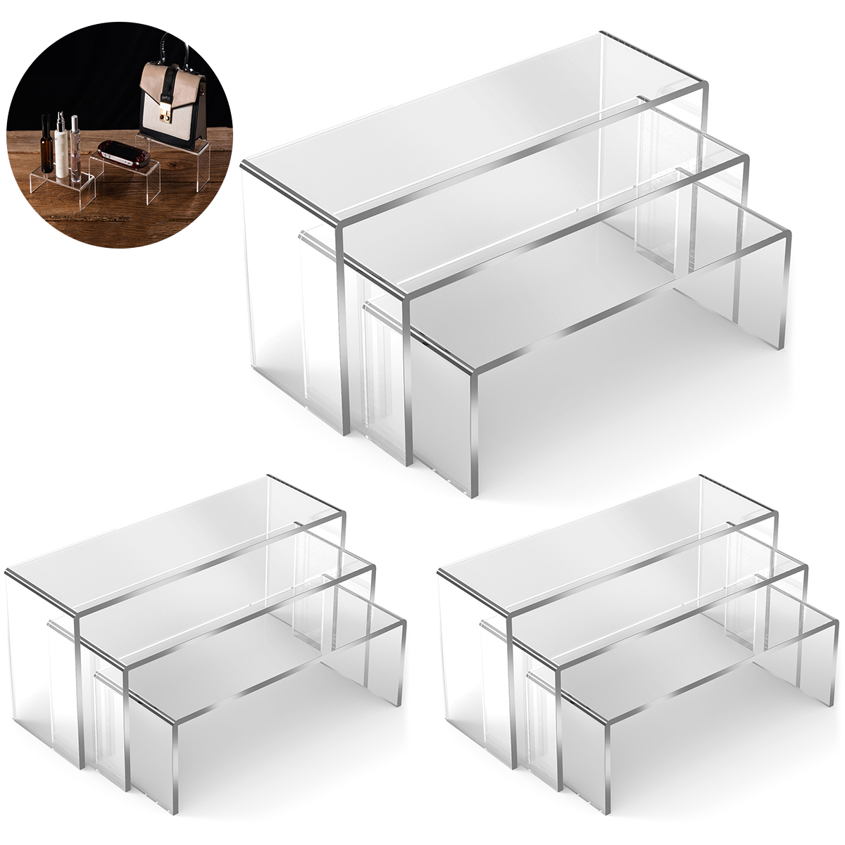Display Risers Set - 3/6/9 шт. акриловая подставка для дисплея,