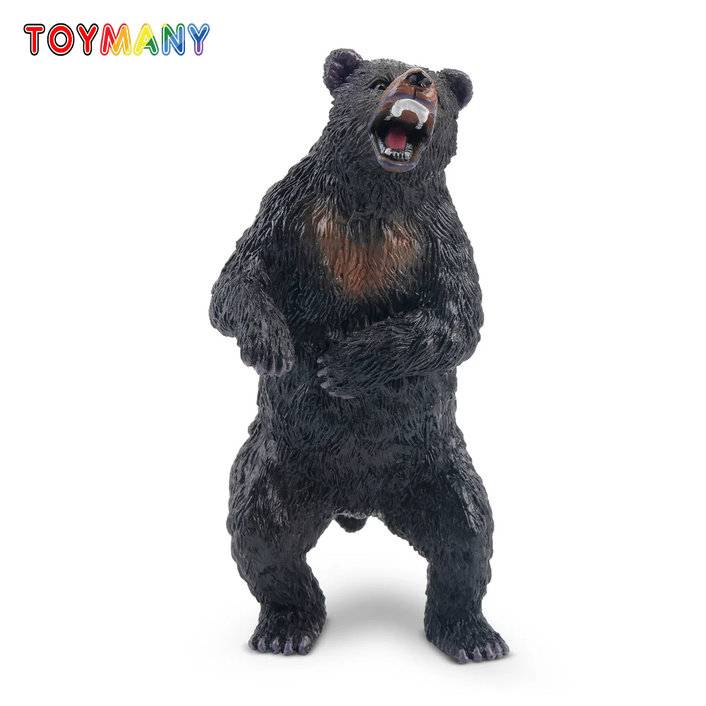 Action Figure Stand - Toymany моделирование стоящий черный/коричневый медведь дикая