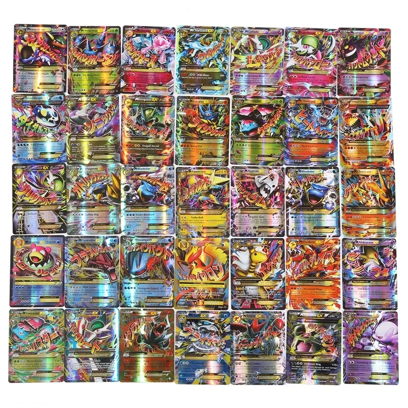Pokemon Binder Card - 60/100 шт. английских карточек Pokemon GX
