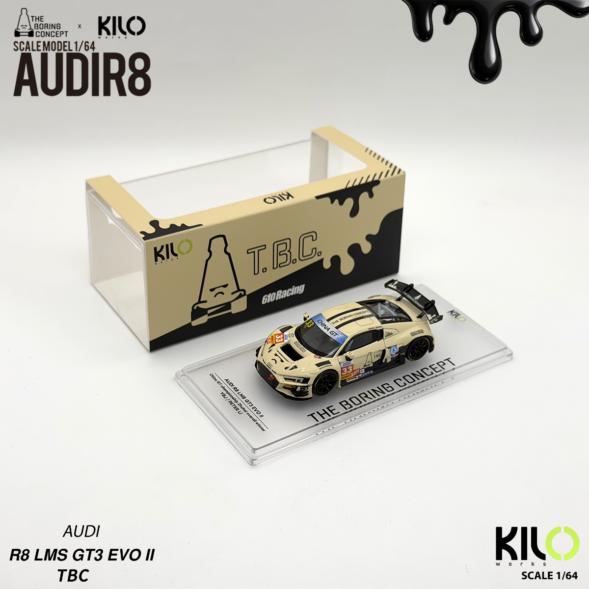 Kilo Works × TBC 1:64 Audi R8  – обзор и цена Die Cast Car 1 64